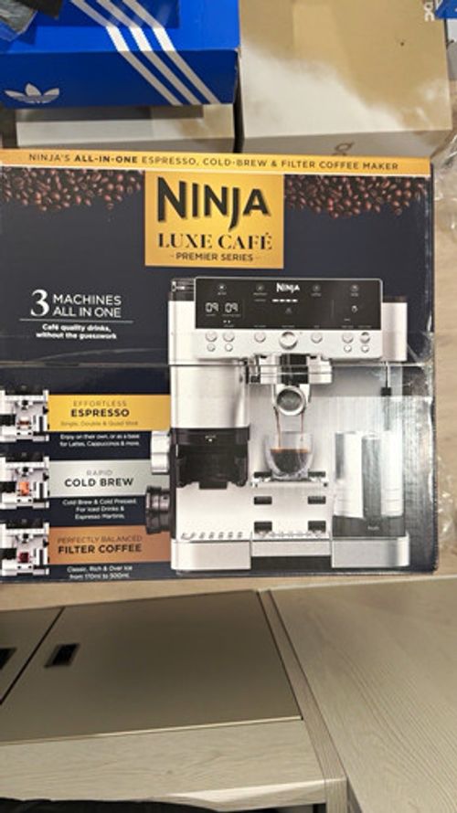 Ninja Luxe Café Premier Espresso Cold Brew Filter Coffee Maker Grinder Silver
