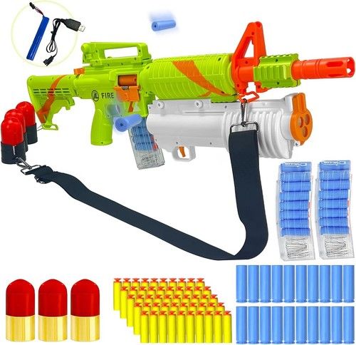 Toy Gun, Shell Ejecting Toy Gun, Realistic Gun, Grenade Launcher - Green