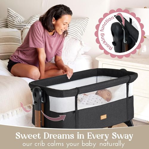 Love For Sleep LullaBee Bedside Crib Baby Co Sleeper Rocking Cot Bassinet — image 2