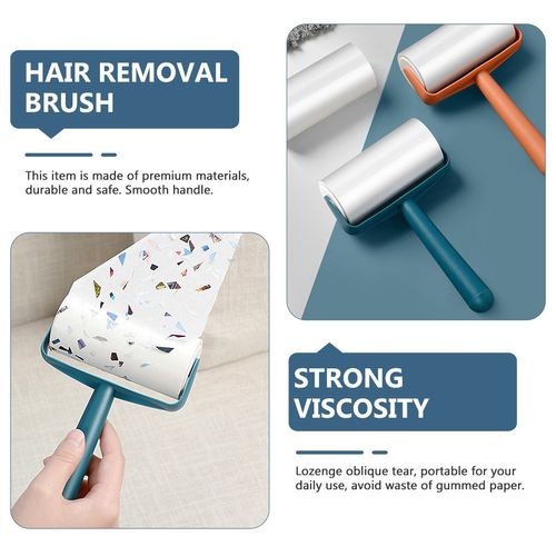 Reusable Plastic Lint Roller for Pet Hair Navy Portable Clothes Hair Remover — image 6