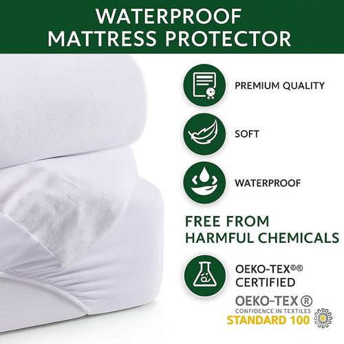 2x Waterproof Moses Basket Mattress Protector | Terry Towelling Fitted Sheet |UK — image 14