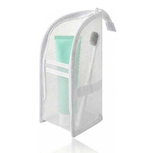 Standing Toiletry Bag Travel Wash Bag Portable Lightweight EVA Mesh UK