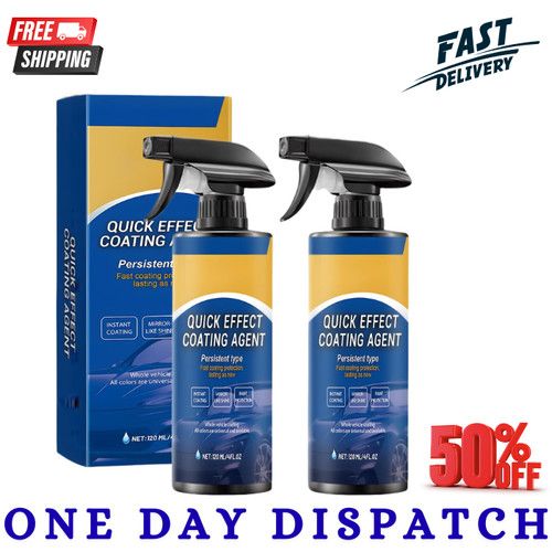 2x 120ml Car Quick-Acting Coating Agent Spray,Car Coating Spray,Multi-functional