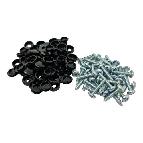 NUMBER PLATE FITTING KIT SCREWS & CAPS BLACK BLUE WHITE YELLOW MUTI LISTING — image 2