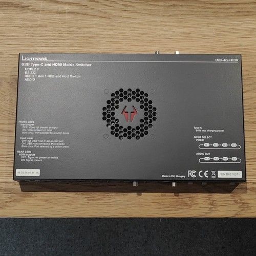 Lightware UCX USB-C & HDMI 2.0 Matrix Switcher 2x2  RS-232 With PSU Tested
