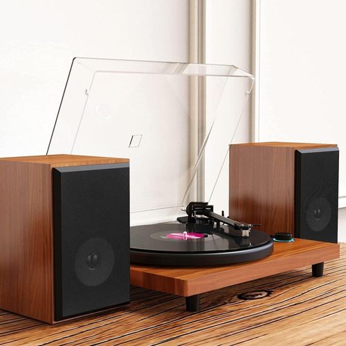 HiFi Wooden Bluetooth Turntable Vinyl Record Player Stereo System w/ Twin Speake — image 6