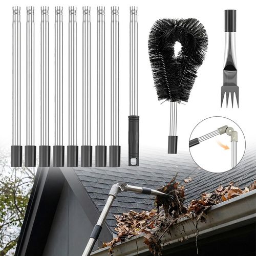 Gutter Cleaner 12Pc 4M Telescopic Roof Gutter Cleaning Tools Kit with Adjustable — image 14