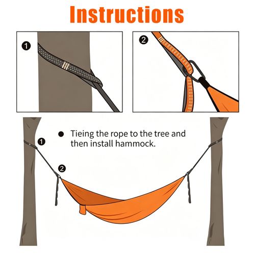 2PCS Heavy -Duty Hammock Straps Adjustable Tree Hanging Belt Outdoor Suspension — image 6