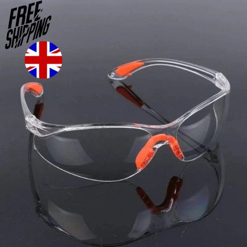 Safety Glasses Clear Anti-Fog & Anti-Scratch Work Lab Goggles Eye Protection UK