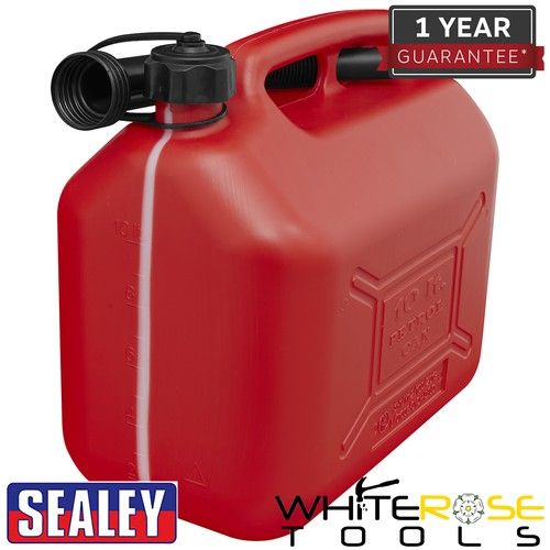 Sealey Fuel Can 10L - Red Flexible Spout Garage