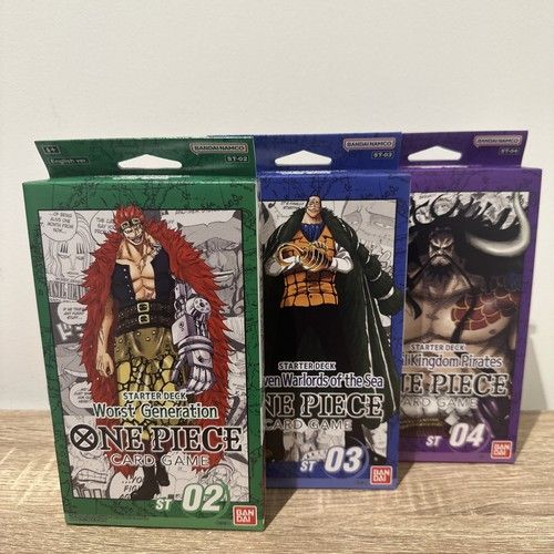 One Piece Started Deck ST02 / ST03 /ST04 Bundle English Cards All Sealed