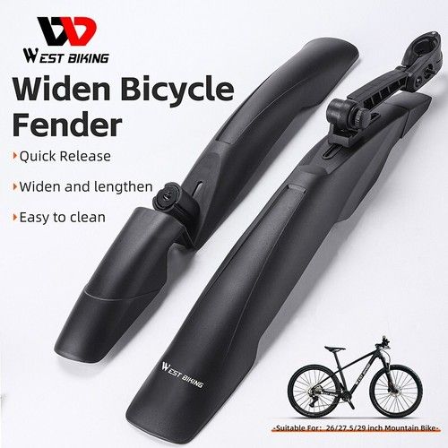 WEST BIKING MTB Bike Fender Bicycle Mudguard Quick Release Front Rear Fender Set