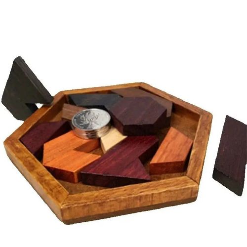 Wooden Geometric Jigsaw Puzzle Kids Educational Brain Teaser Learning Toy — image 6