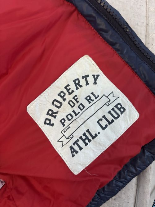 Ralph Lauren Polo Puffer Jacket Hooded Zip 12M Blue/Red Embroidered Logo — image 4