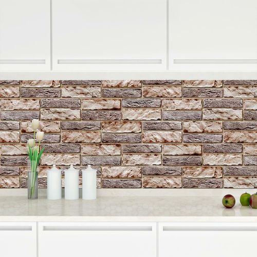 3D Grey Brown Stone Urban Industrial PVC Interior Wall Panels Kitchen Cladding — image 2