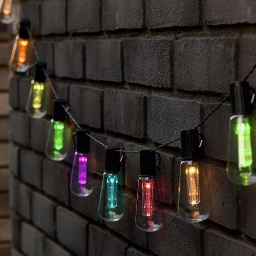 30 LED Solar Powered Retro Bulb String Lights Garden Outdoor Fairy Lamps Party~