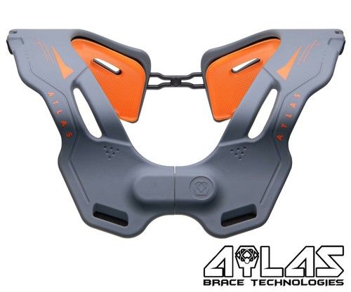 Adults Motocross Neck Collar Atlas Vision MX MTB BMX Neck Protector Grey Orange