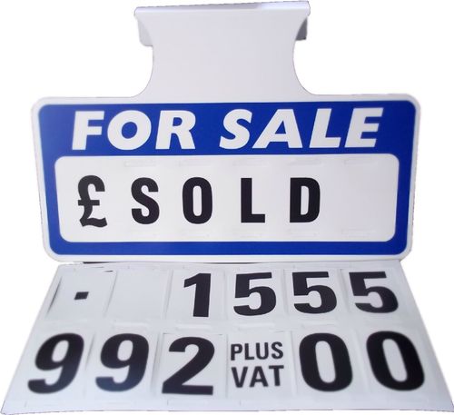 5 Blue For Sale Sign Board, Car Price/Pricing Sun Visor, Vehicle/Auto Price Kit — image 22