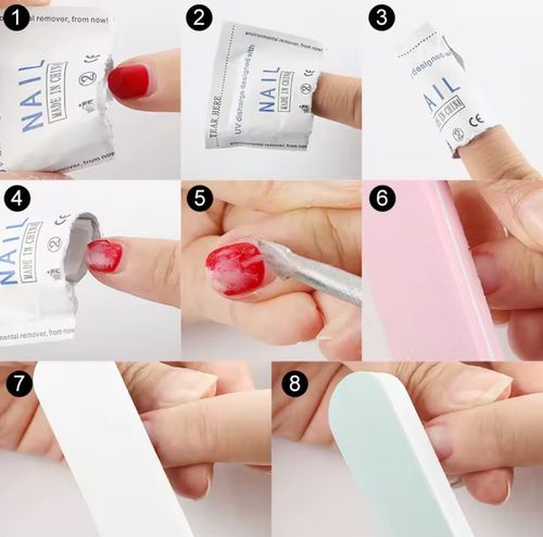 100% Pure Acetone Salon Nail Polish Remover UV LED Gel Soak Off Prep Nail Wraps — image 3