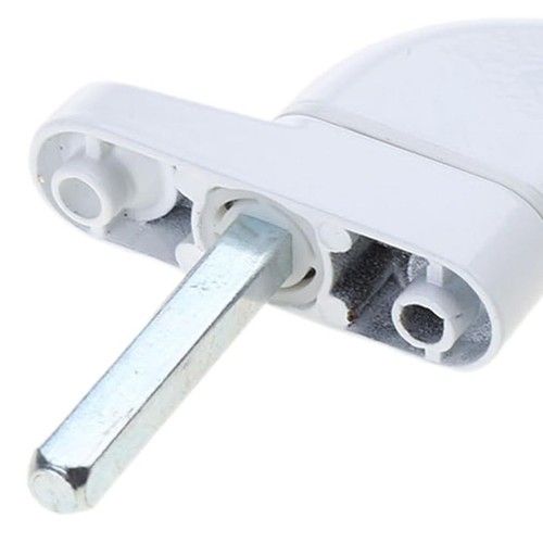 2x uPVC Universal Window Handle Inline Locking Espag Double Glazing White UK