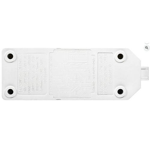 2 Gang Trailing Socket 13A Rewireable Extension Lead Double Socket White — image 3
