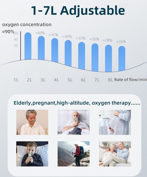 1-7L/min,93%-30%Portable Oxygen Device Machine Atomization Function For Home Use — image 9