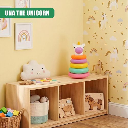 Una The Unicorn Baby Stacking Rings Montessori Toy Ring Stacker Toddler Activity — image 10