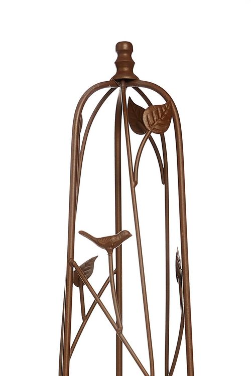 Metal Garden Obelisk Plant Support  Cage Frame Nature Bird Leaf 1.2m — image 14