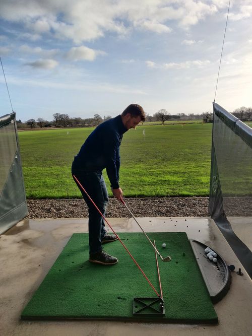 Golf Swing Plane Alignment Training Practice Aid Plate Stick Holder — image 2