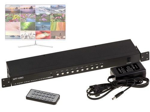 16x1 HDMI MULTIVIEWER Switch. Multiple Display PIP From 1 To 16 Sources Mosaic