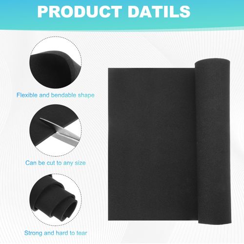 High Density EVA Foam Sheets 5mm Thick 79x13" for Cosplay DIY 1 Roll Black) — image 3
