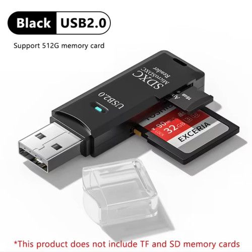 2 In 1 TF SD Card Reader USB 2.0 Micro SD Card To USB Adapter Smart Card Reader