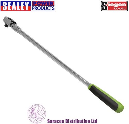 SIEGEN BY SEALEY 1/2" DRIVE EXTRA LONG FLEXI-HEAD RATCHET, 609mm LONG - S01209