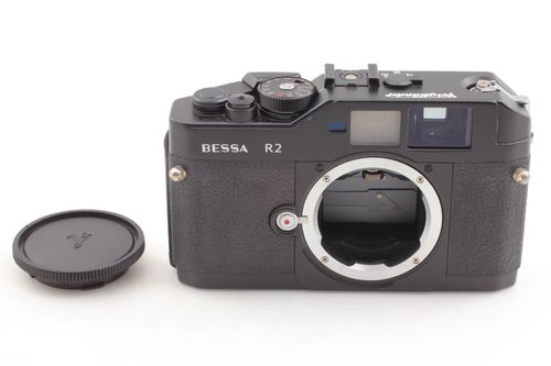 🎦【 Near MINT 】Voigtlander BESSA R2 Black Rangefinder 35mm Film Camera Cap... — image 3