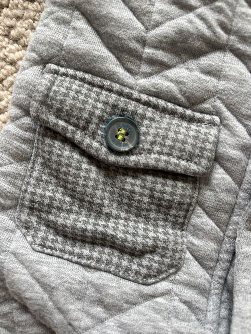 Ted Baker Baby Boys All In One Suit Grey Herringbone Romper 0-3 Months — image 4