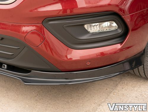 FITS FORD TRANSIT CUSTOM 18 23 LOWER ABS GLOSS BLACK SPLITTER SPOILER BUMPER LIP — image 4