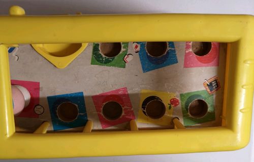 Vintage Fisher Price Little People School Bus Pull Along Toy & Cars With Figures — image 8