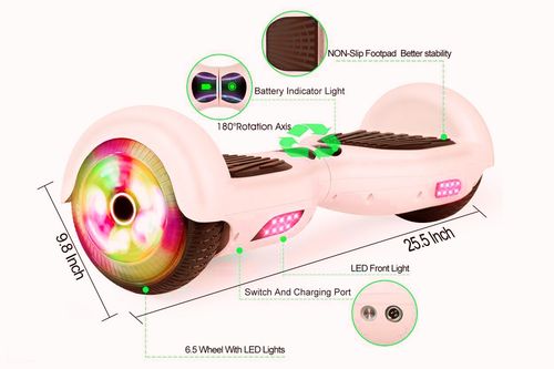 Rose Gold Hoverboard with LED Wheels UL2272 Certified — image 7