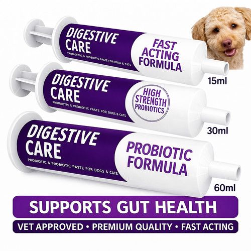 Fast Acting Dog & Cat Probiotic Paste–Gut Health & Stomach Relief, Vet Approved