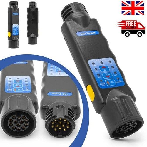 13 Pin Towing Trailer Towing Caravan Light Wiring Circuit Tester Plug Socket 12V