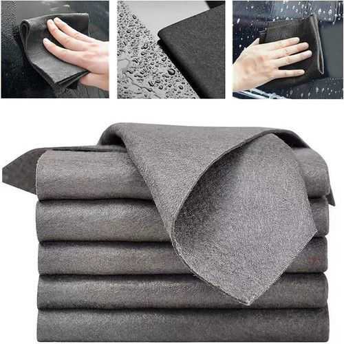 5 Pack Microfiber Cleaning Cloths Lint Free Glass Dish Polishing Rag 30x30cm