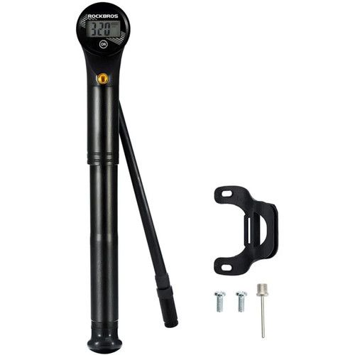 ROCKBROS Digital Gauge Bike Pump-Double Stroke High Pressure 320 PSI Aluminum