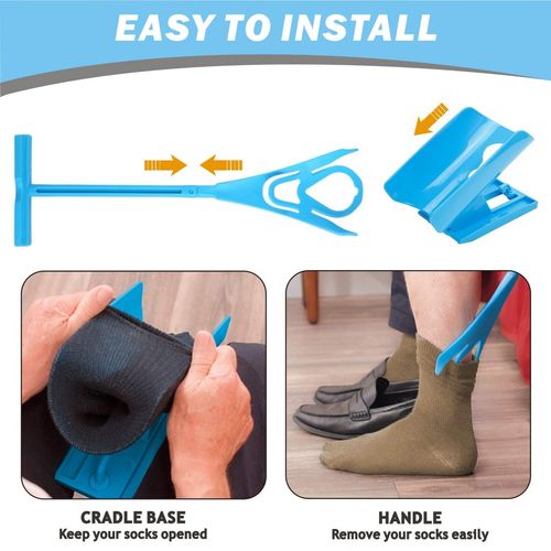 Sock Helper Puller Aid Socks Stockings Dressing Disability Slider Pulling New — image 5