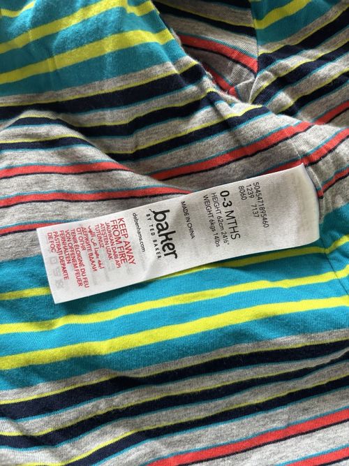 Ted Baker Baby Boys All In One Suit Grey Herringbone Romper 0-3 Months — image 6