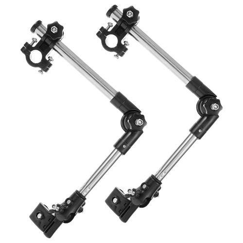 Stainless Steel Bicycle Umbrella Holder Foldable Adjustable Black Bracket — image 3