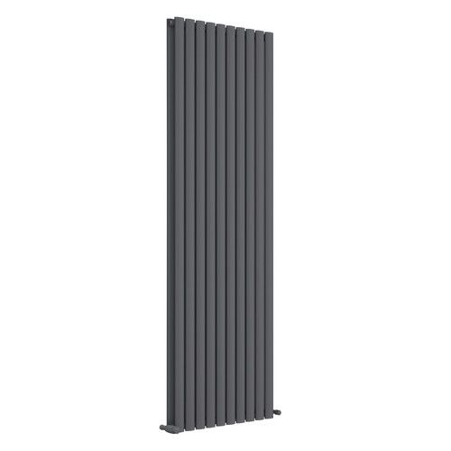 Radiator Vertical Designer Double Panel Oval Columns Heating Anthracite White