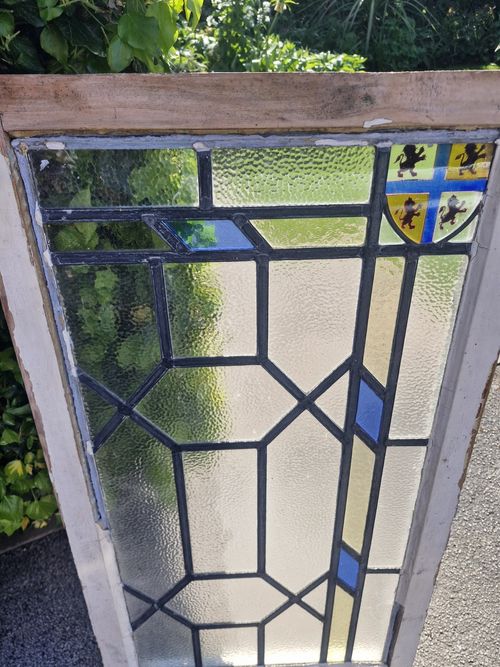Art Deco 1920s Leaded Glass Window  — image 11