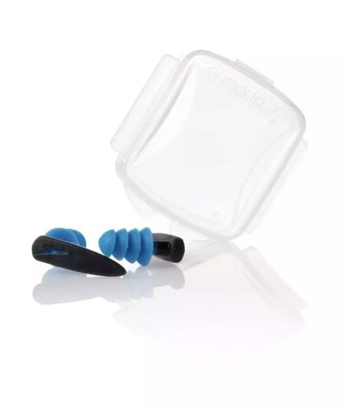Speedo Biofuse Aquatic Earplug X 3 One Size Grey/Blue Reusable Case New F1 — image 2