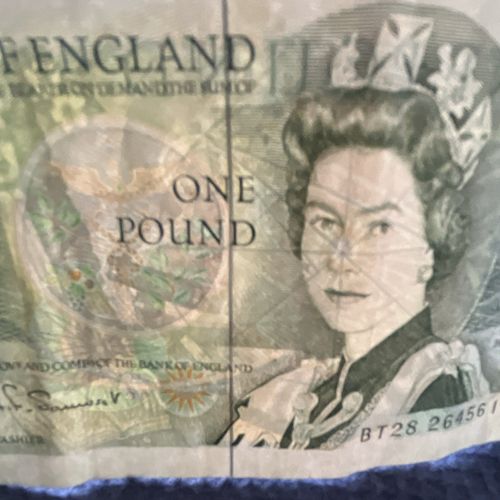 Bank of England £1 One Pound Banknote Elizabeth II 1978 Page (1 Note) — image 4