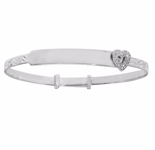 925 Sterling Silver Childrens Baby Christening Expanding Bangle Brand New — image 1